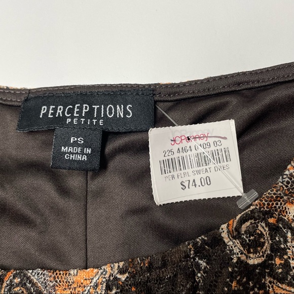 Perceptions Petite Floral Sweat Dress Petite Small - Picture 13 of 13